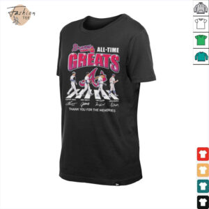 Atlanta Braves All Time Great Road Abbey Signatures T shirts