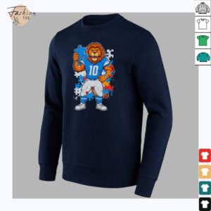 Autism Awareness Detroit Lions mascot 2025 shirt