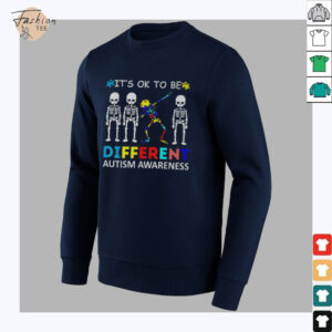 Autism Awareness Its Ok To Be Different Acceptance Skeleton Long...