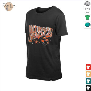 Baltimore Orioles Starter Womens Fireworks V Neck T Shirt 5 11zon0