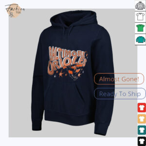 Baltimore Orioles Starter Womens Fireworks V Neck T Shirt 5 11zon2