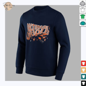 Baltimore Orioles Starter Womens Fireworks V Neck T Shirt 5 11zon3