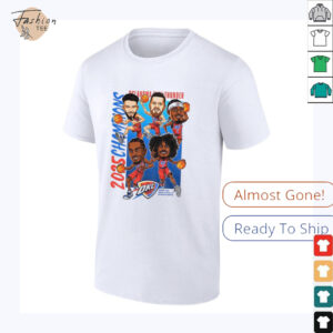 Big 5 Oklahoma City Thunder big head 2025 NBA Finals Champions cartoon shirt