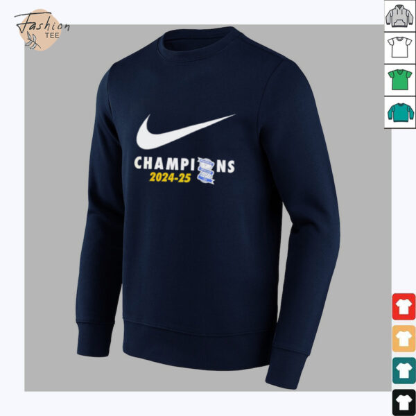Birmingham City FC Champions 2024 25 swoosh logo shirt