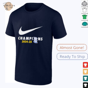 Birmingham City FC Champions 2024 25 swoosh logo shirt3