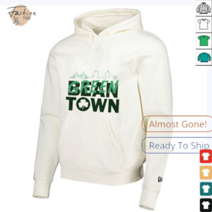 Boston basketball green town skyline shirt