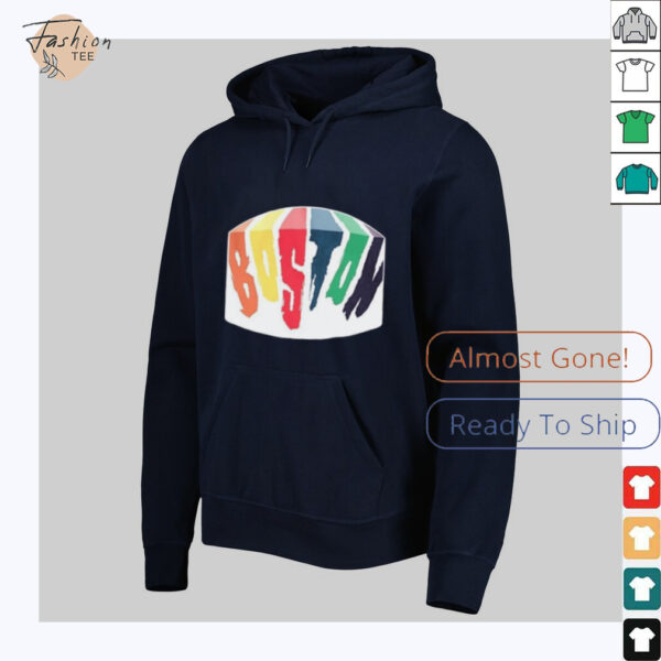 Boston rainbow paint colorful shirt