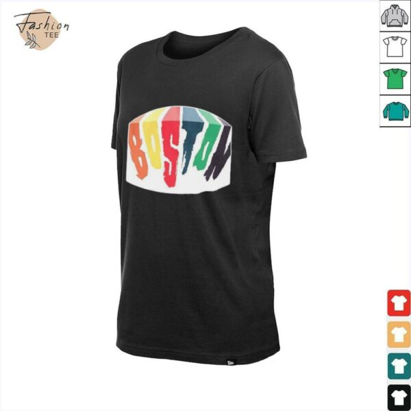Boston rainbow paint colorful shirt