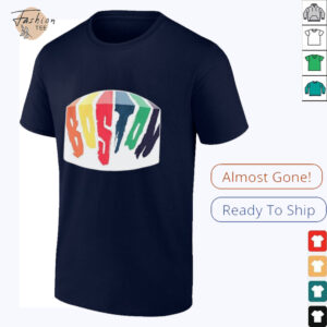 Boston rainbow paint colorful shirt3