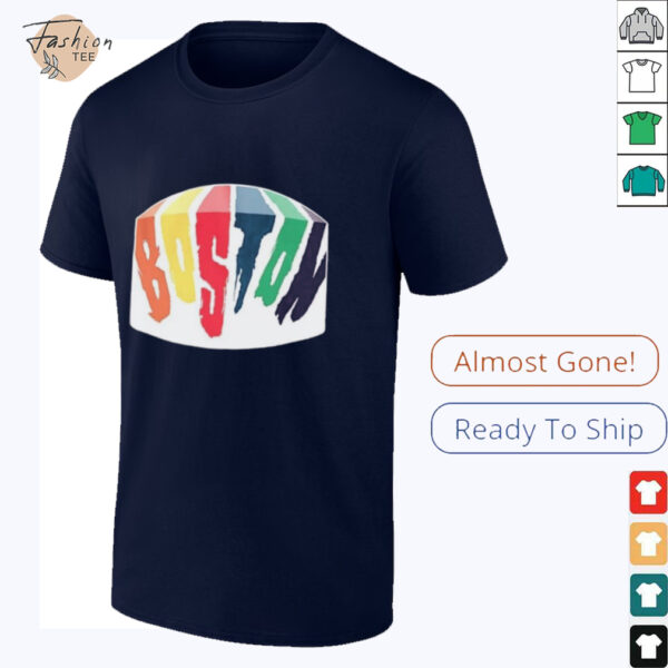 Boston rainbow paint colorful shirt