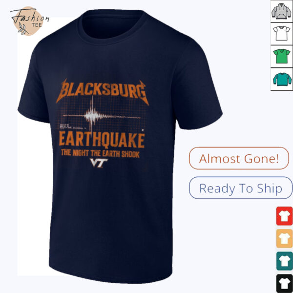 BreakingT Maroon Virginia Tech Hokies Blacksburg Earthquake T Shirt_7_11zon