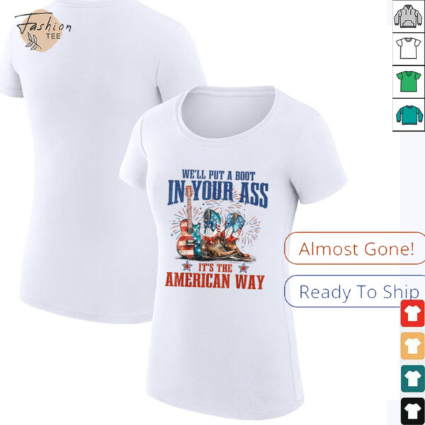 Brought To You Courtesy Of The Red, White & Blue Cowgirl T Shirt