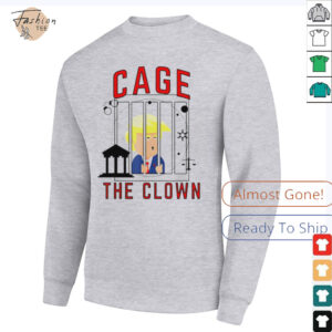 Cage the clown Trump in Prison shirt