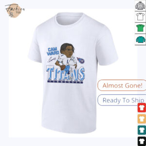 Cameron Ward Tennessee Titans Homage 2025 NFL Draft Caricature Player Graphic Tri Blend T Shirt 2 11zon3