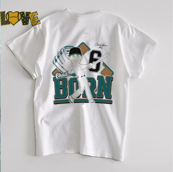 Chad Born Coastal Carolina Baseball caricature ’25 shirt