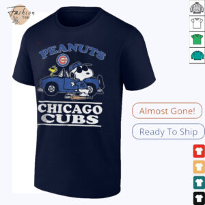 Chicago Cubs Peanuts Snoopy driving car shirt0