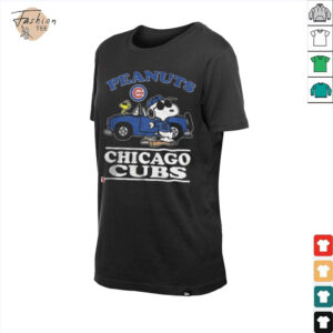 Chicago Cubs Peanuts Snoopy driving car shirt1