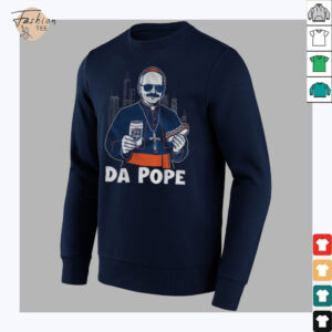 Chicagos Pope Leo XIV Da Pope holding beer and hotdog shirt2