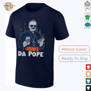 Chicagos Pope Leo XIV Da Pope holding beer and hotdog shirt3