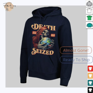 DEATH SEIZED Graphic T Shirt, ELEVENX 2025 Grim Reaper Globe...
