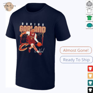 Darius Garland Cleveland Cavaliers Shattered Signature T Shirt