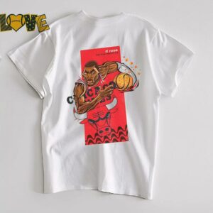 Derrick Rose Chicago Bulls NBA Basketball cartoon the MVP rises in rio shirt3