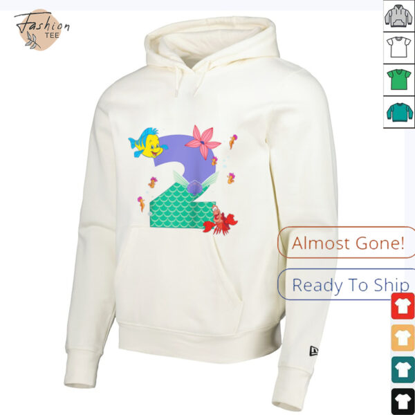 Disney Ariel Numbers 2 Second 2nd Birthday Party Gift Raglan Shirt
