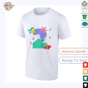 Disney Ariel Numbers 2 Second 2nd Birthday Party Gift Raglan Shirt