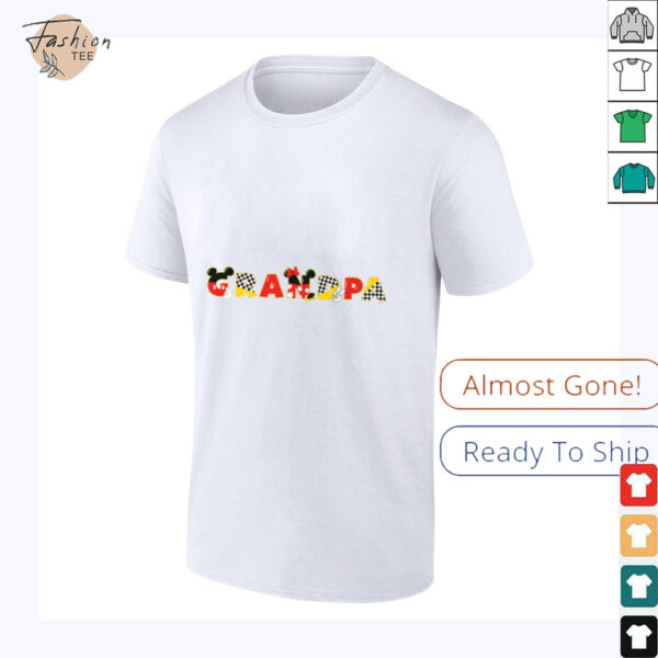 Disney Mickey & Minnie Grandpa Gift Family Trip Vacation Shirt