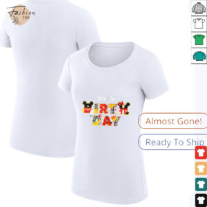 Disney Mickey & Minnie It's My Birthday Big Letters Party Shirt