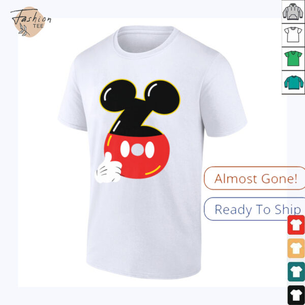 Disney Mickey Numbers _6_ Sixth 6th Birthday Party Gift  Shirt