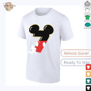Disney Mickey Numbers _7_ Seventh 7th Birthday Party Giftshirt