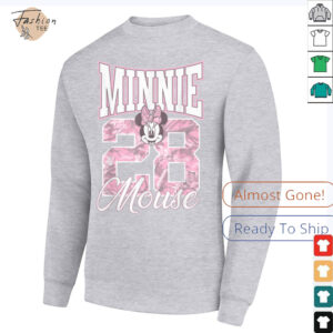 Disney Minnie Mouse 28 Pink Camouflage Vintage Logo Shirt