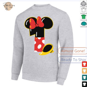 Disney Minnie Numbers _1_ First 1st Birthday Party Gift Shirt