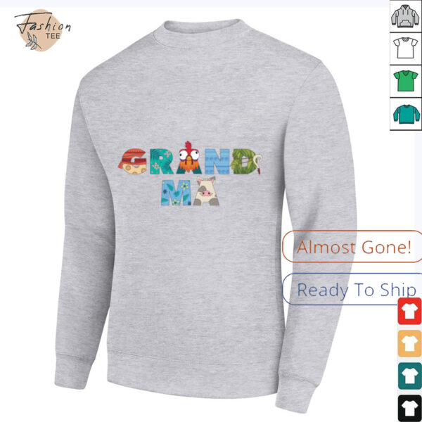 Disney Moana Big Letters Grandma Gift Family Trip Vacation Shirt
