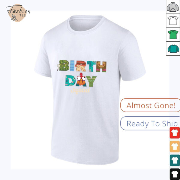 Disney Moana Big Letters _Birthday Squad_ Birthday Party Shirt
