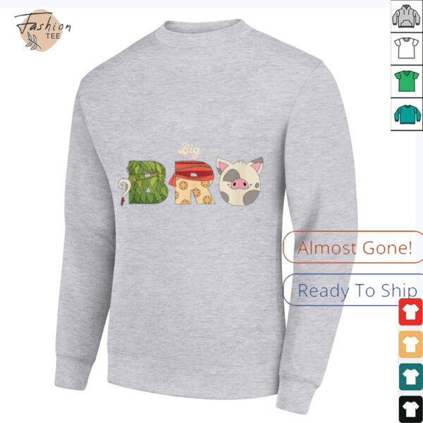 Disney Moana Letters Big Bro Family Trip Vacation Shirt