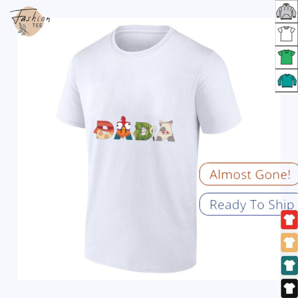 Disney Moana Letters Dada Father’s Day Birthday Gift Shirt