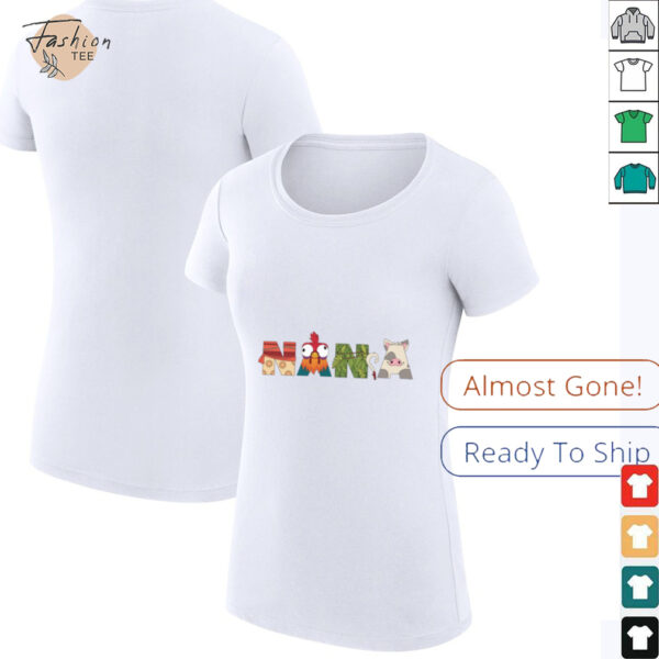 Disney Moana Letters Nana Grandma Gift Family Trip Vacation Shirt