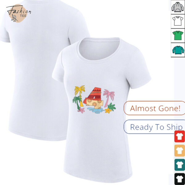 Disney Moana Numbers 4 Fourth 4th Birthday Party Gift Shirt