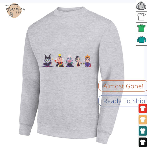 Disney Villains Kawaii Chibi Evil Queens Shirt