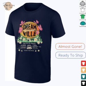 Dreamville Fest 25 Basketball Black Lineup T Shirt
