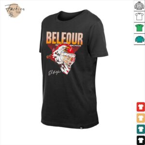 Ed Belfour Chicago Eagle Mask signature shirt1