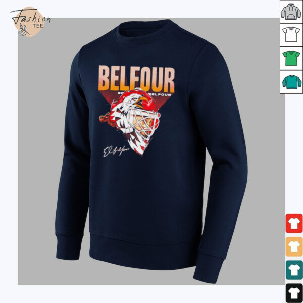 Ed Belfour Chicago Eagle Mask signature shirt