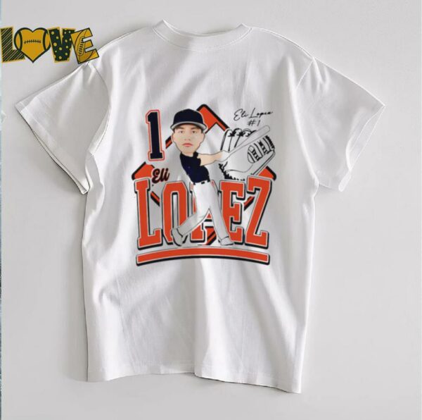 Eli Lopez Cal State Bakersfield Roadrunners baseball caricature ’25 shirt
