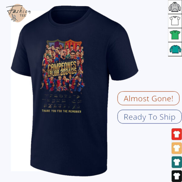 FC Barcelona Campeones La Liga 24 25 thank you for the memories signature shirt