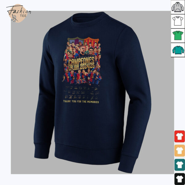 FC Barcelona Campeones La Liga 24 25 thank you for the memories signature shirt