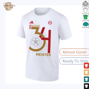 FC Bayern Munchen Are 34 Deutscher Meister 2025 Bundesliga Unisex T Shirt0