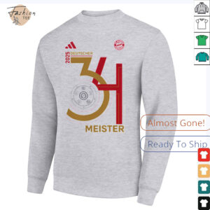 FC Bayern Munchen Are 34 Deutscher Meister 2025 Bundesliga Unisex T Shirt2