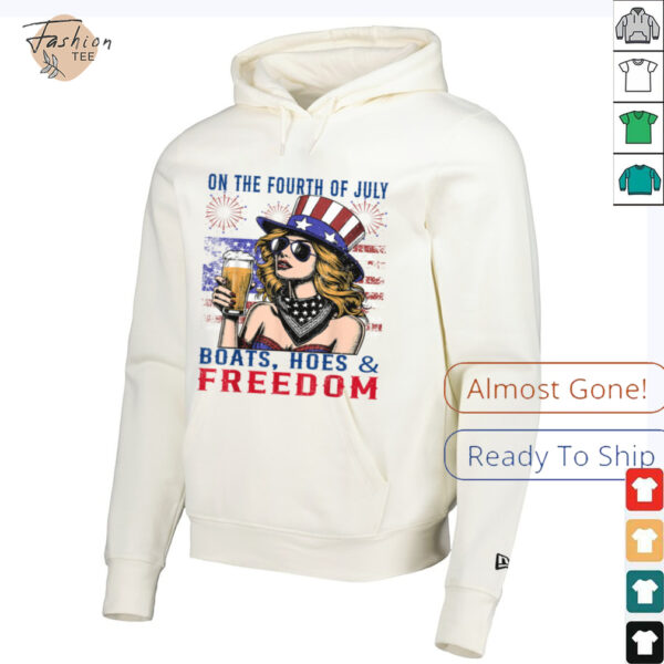 Funny On The Fourth Of July Boats, Hoes & Freedom Men Women T Shirt